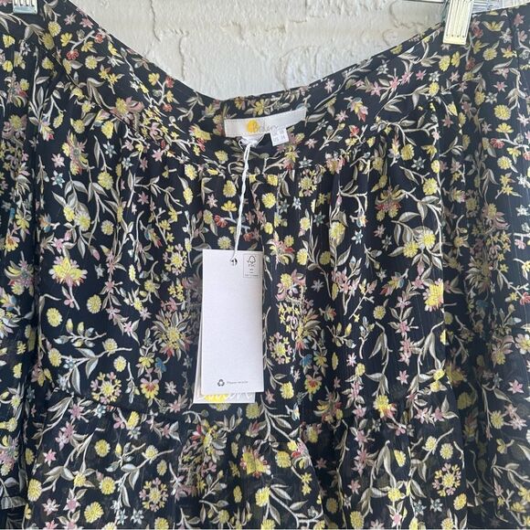 BODEN Skirt Women 14 Ruffle Tiered Black Wildflower - Picture 4 of 10